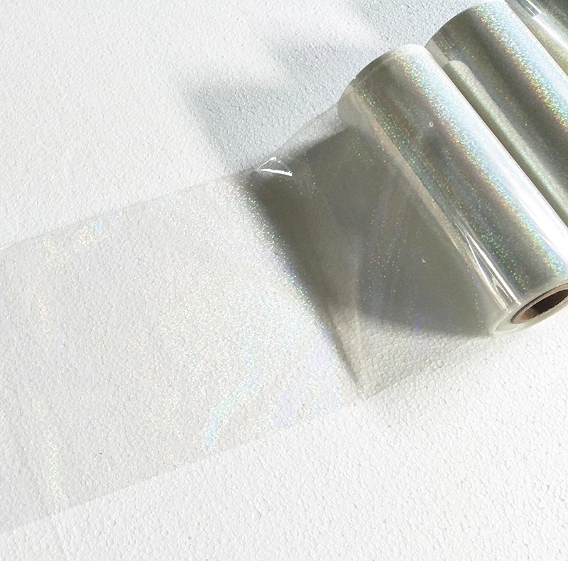 Holographic foil transparent Crystal point pattern stamping foil hot press on paper or plastic transfer film