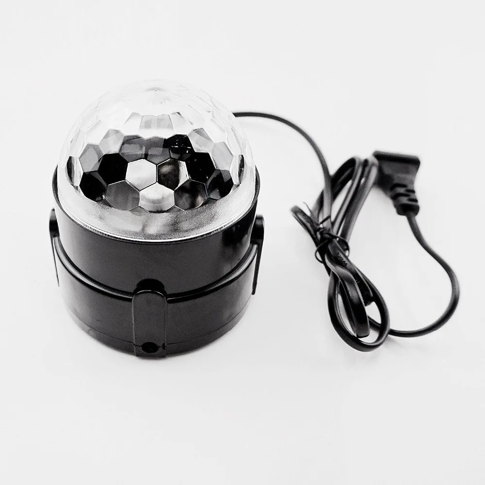 Мини ПИР контроллер RGB LED кристалл магия вращающийся шар свет этапа Освещение