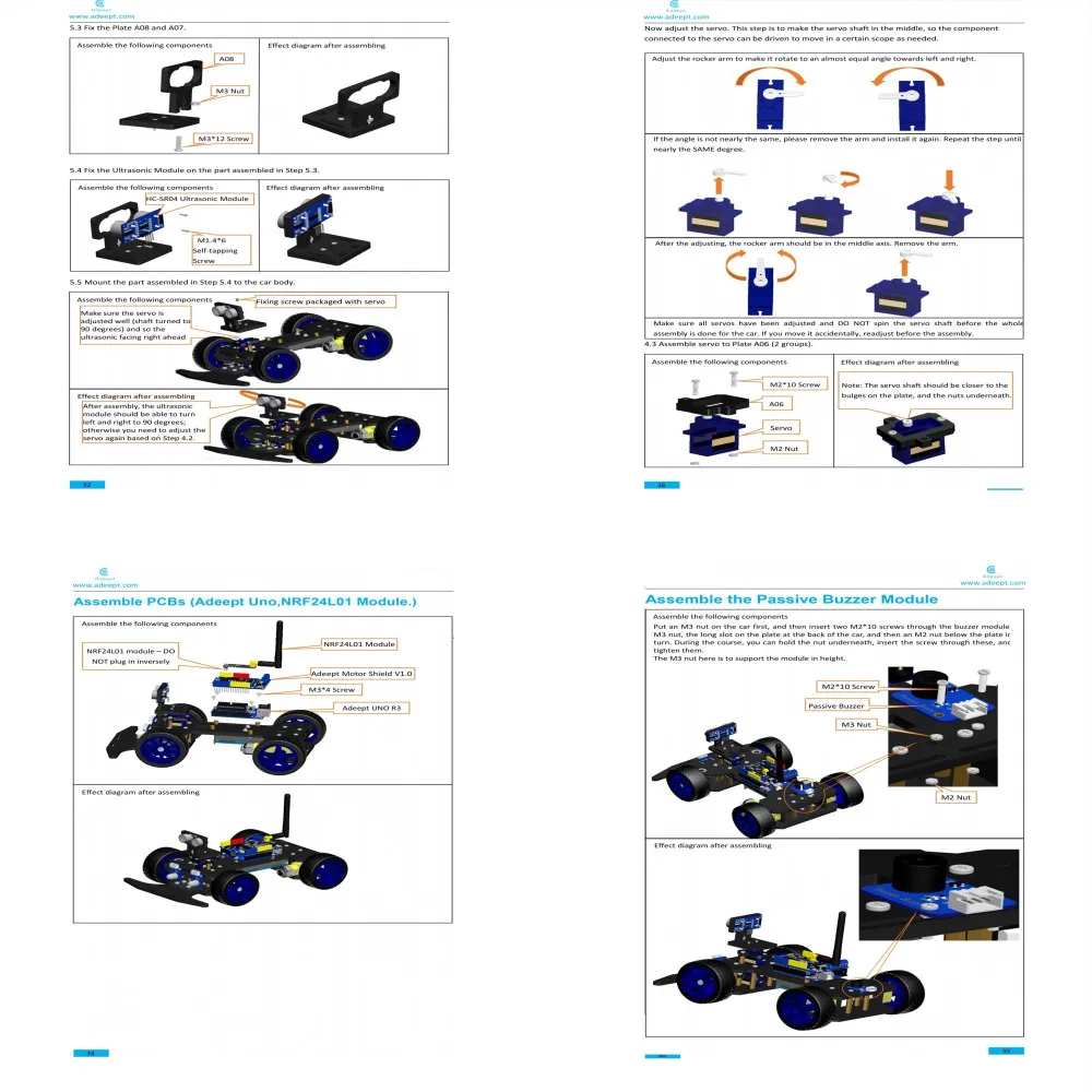 Adeept Робототехника модель Arduino умный автомобиль комплект электроники DIY