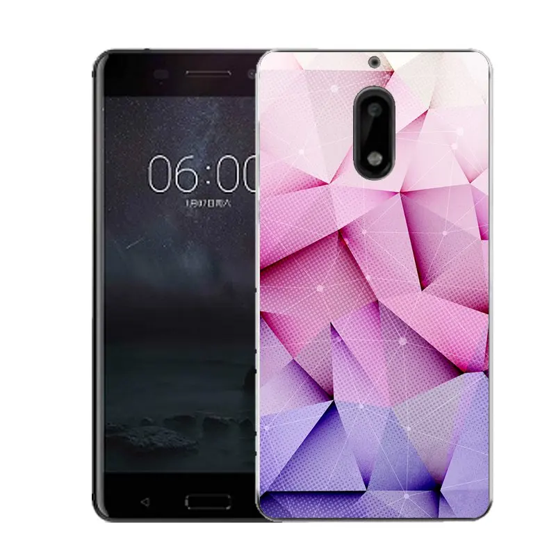 QMSWEI Soft TPU Phone Case For nokia3 nokia5 nokia6 nokia8 N540 N535 Clear Cirle Strip Painting Silicone Cover Free Shipping |