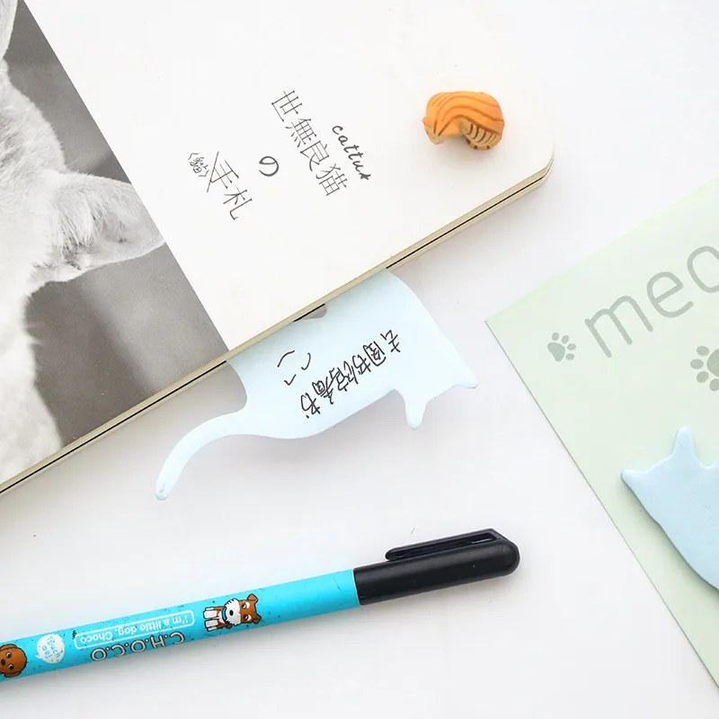 Творческий Карамельный цвет милый кот блокнот стикеры Post лошадиные силы Блокнот