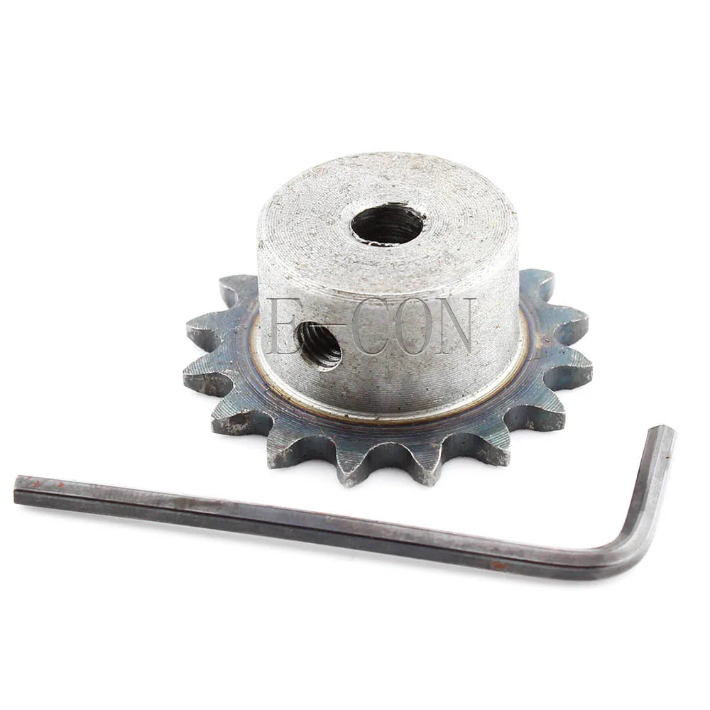 1 PCS 04C 16 Teeth Sprocket Bore 10mm Metal Pilot Motor Gear Roller Chain Drive 25H 16T 2" for Motorcycle Timing Chain DIY