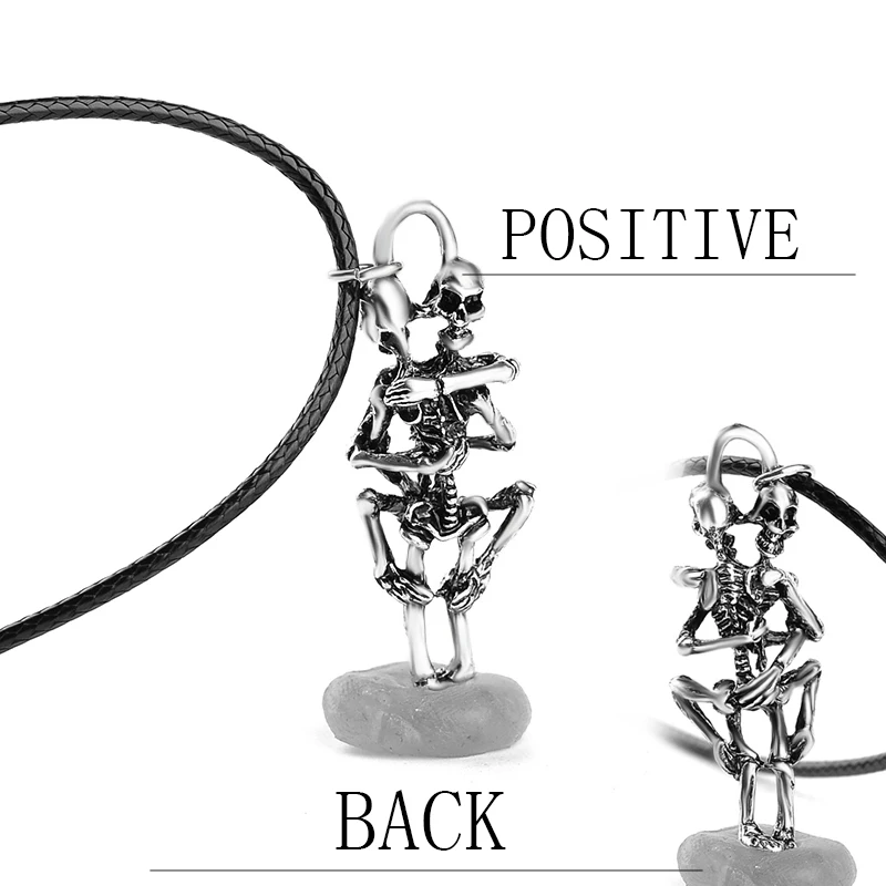 Ожерелье с подвеской в виде черепа для мужчин винтажная модель мотоцикла