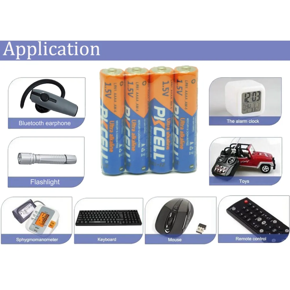 12 шт. PKCELL1.5V батарея AAAA LR61 ультра цифровая щелочная батарея E96 4A Первичная сухая батарея батареи для bluetooth динамик