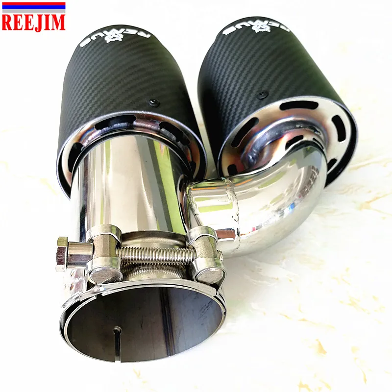 3 ''вход 4'' выход двойной матовый Remus выхлопной наконечник из углеродного