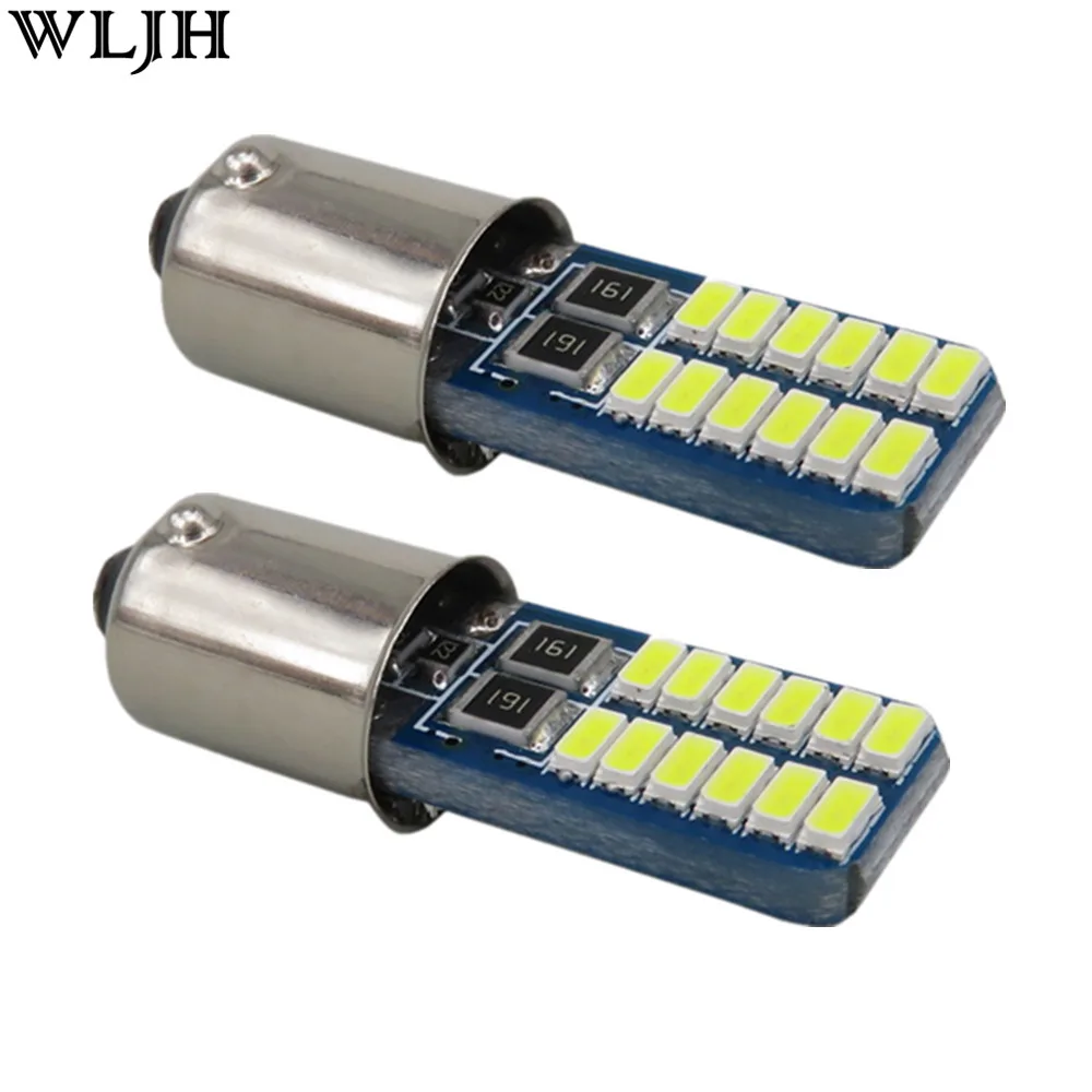 WLJH 10 шт. Canbus Bayonet BA9S 233h6w светодиодный 3014 Чип для автомобиля фонарь салона