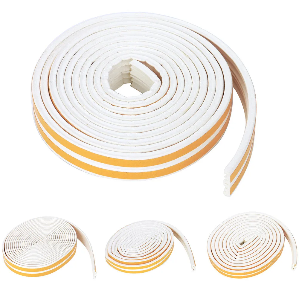 5M D/E/P/I Type Foam Weather Draught Excluder Self Adhesive Window Door Seal Strip Accessories Dusting Sealing TapeW5 | Дом и сад