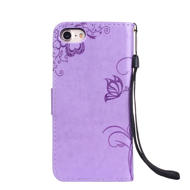 Роскошный кожаный флип чехол с 3D принтом цветка бабочки для Apple Iphone 4 4S 5 5S 6 6s 6plus Plus