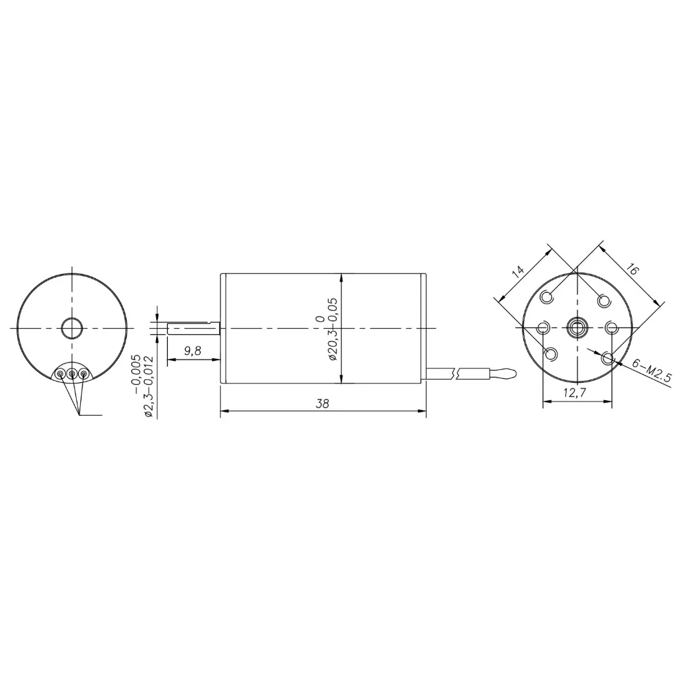 SURPASSHOBBY 2040 4480KV 14T миниатюрный бесщёточный электродвигатель для 1/16 1/18 RC пульт дистанционного управления автозапчасти DIY запасные части Аксессуары