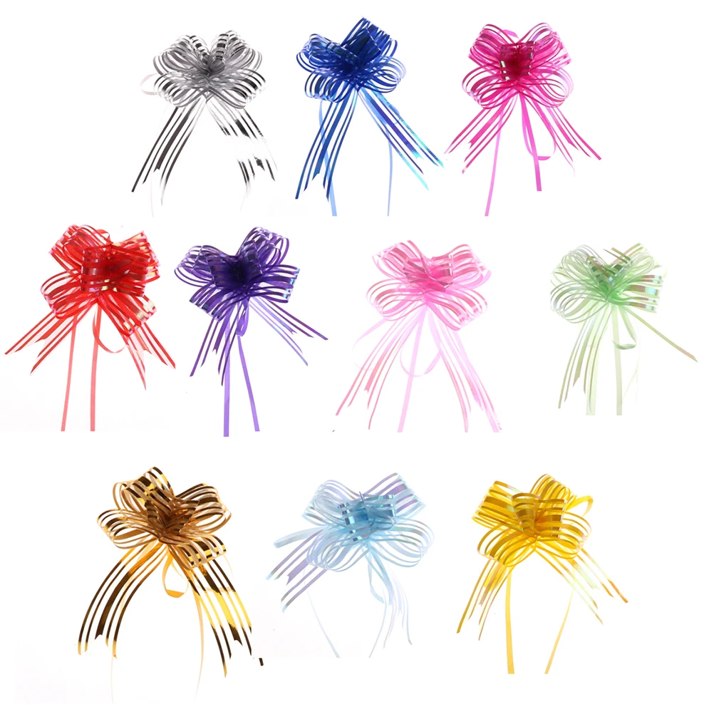 10pcs Pull Bows Large Ribbon Wedding Decoration Car DIY Gift Packaging Ribbons Party Valentines Day Crafts