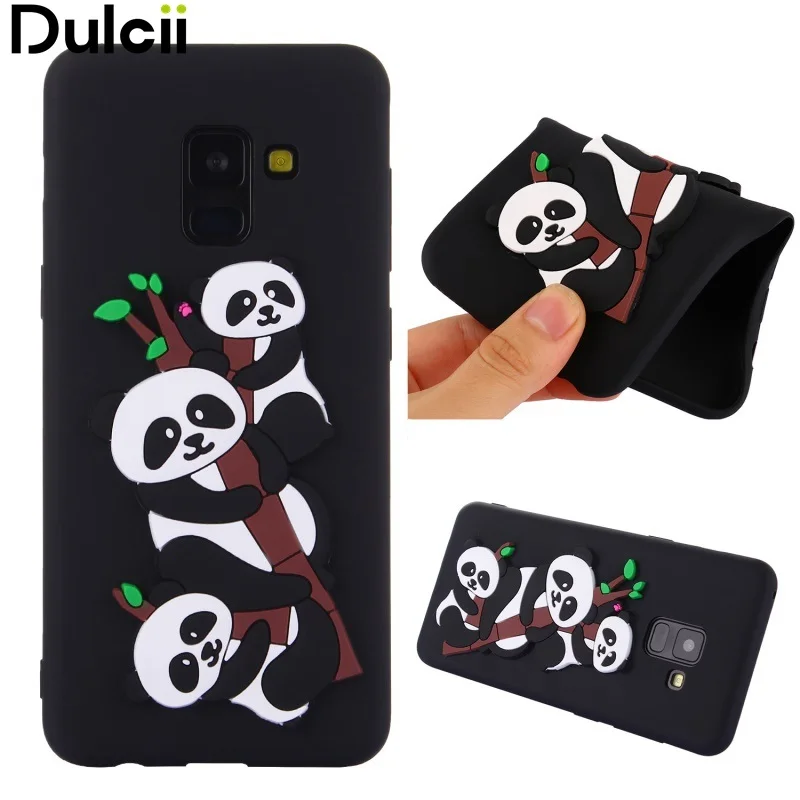 Dulcii для Samsung Galaxy A8 2018 чехол Коке 3D с рисунком панды Мягкие TPU телефон Корпус 2018|for