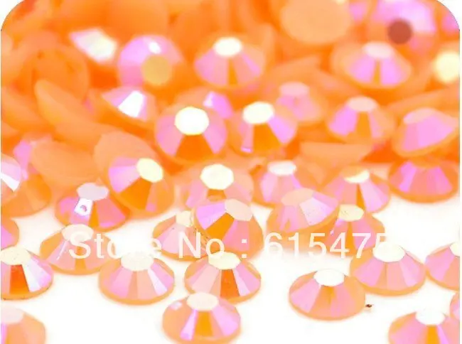 

2mm Jelly Peach AB Color SS6 crystal Resin rhinestones flatback,Free Shipping 100,000pcs/bag
