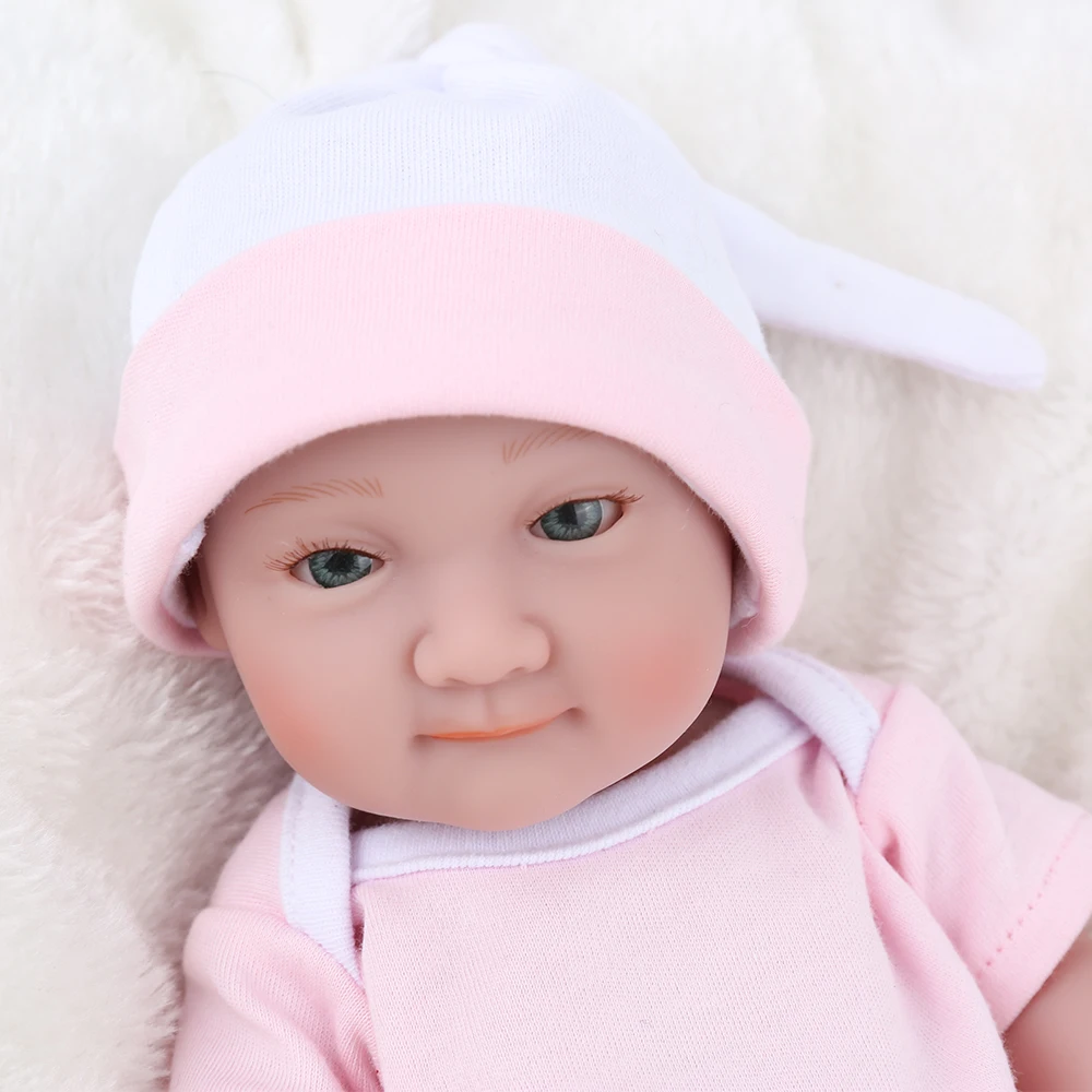 NPKDOLL Reborn Baby Doll 10 дюймов мини Реалистичная кукла для тела полностью мягкая