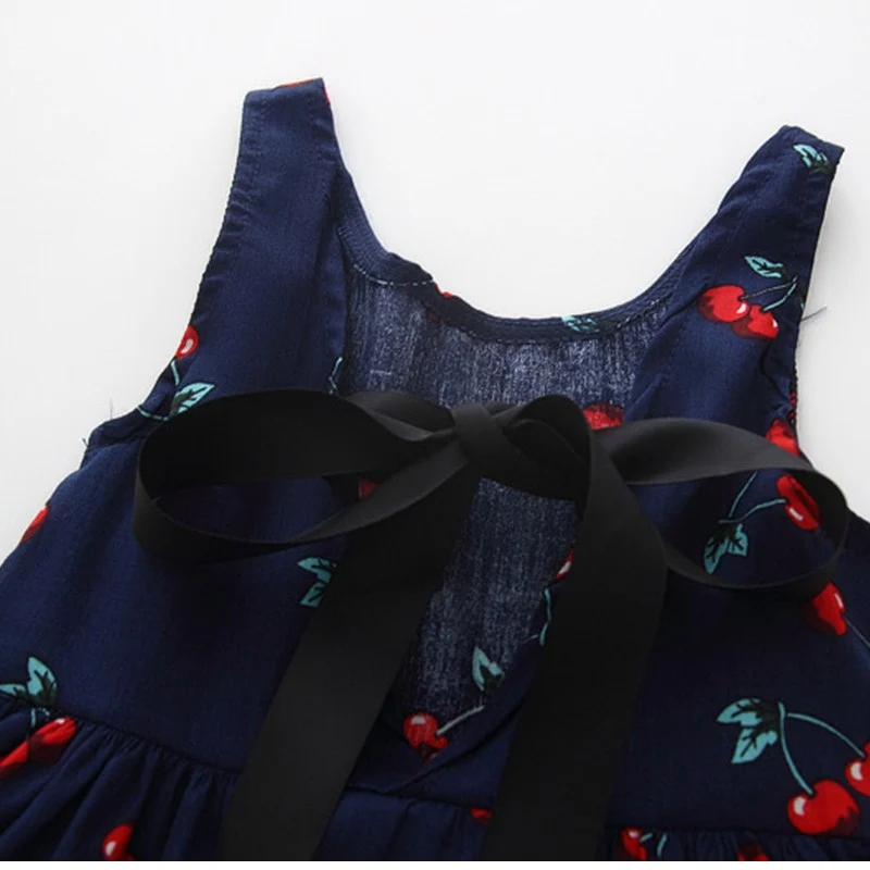 Лето-Line платье для малышей с цветочным рисунком Сарафан девочек детские