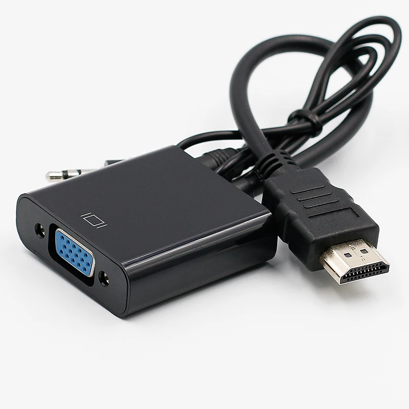 HDMI совместимый переходник с разъемами папа на VGA мама Видео Аудио кабель HD 1080P для
