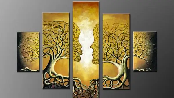 Топ 2017 модная Настенная картина на холсте. Ручная роспись масляная живопись