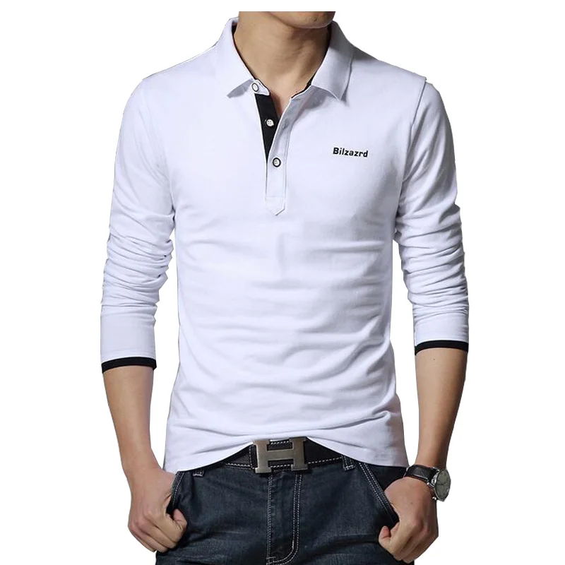2016 Новая Мода Для мужчин одежда Цвет с длинным рукавом Slim Fit Футболка хлопковая