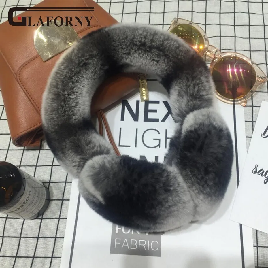 Glaforny 2018 новые высококачественные наушники унисекс Настоящий мех кролика женские