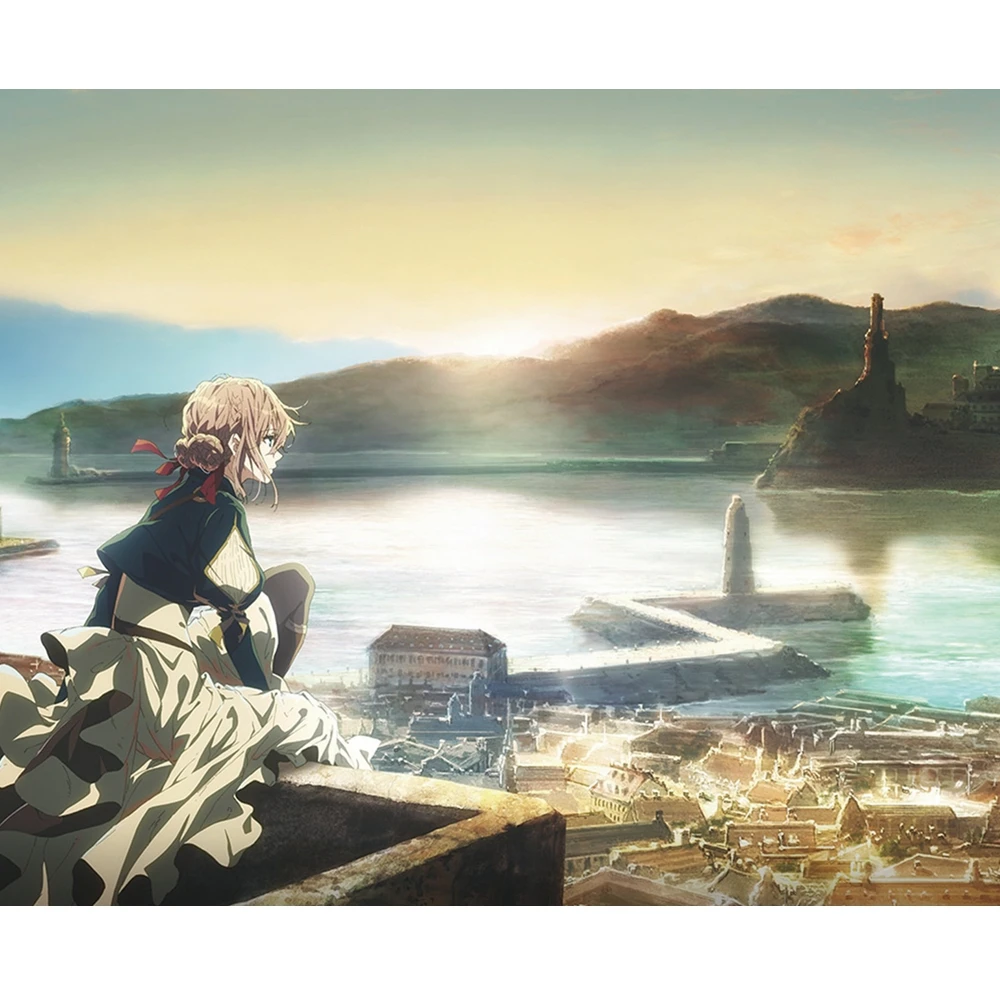 Аниме JK фиолетовый Evergarden героиня Косплей Мышь коврик резиновый Pad 21x26 см для
