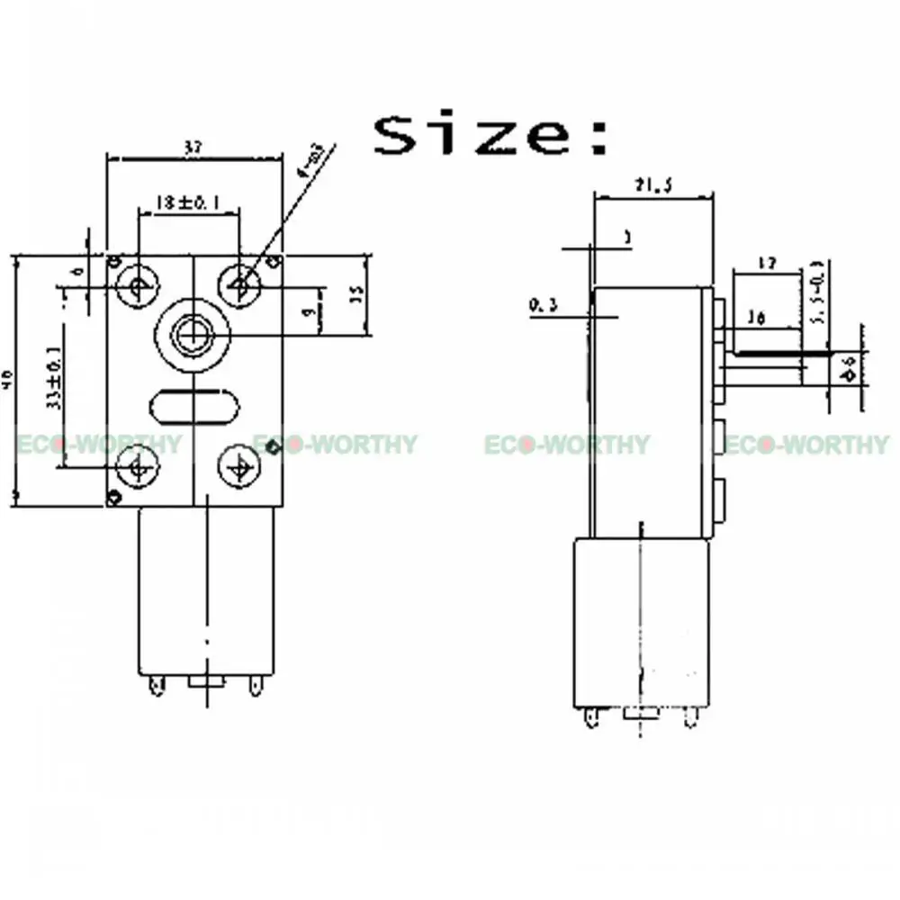 12 вольт постоянного тока 160 об/мин мини Электрический металлический мотор