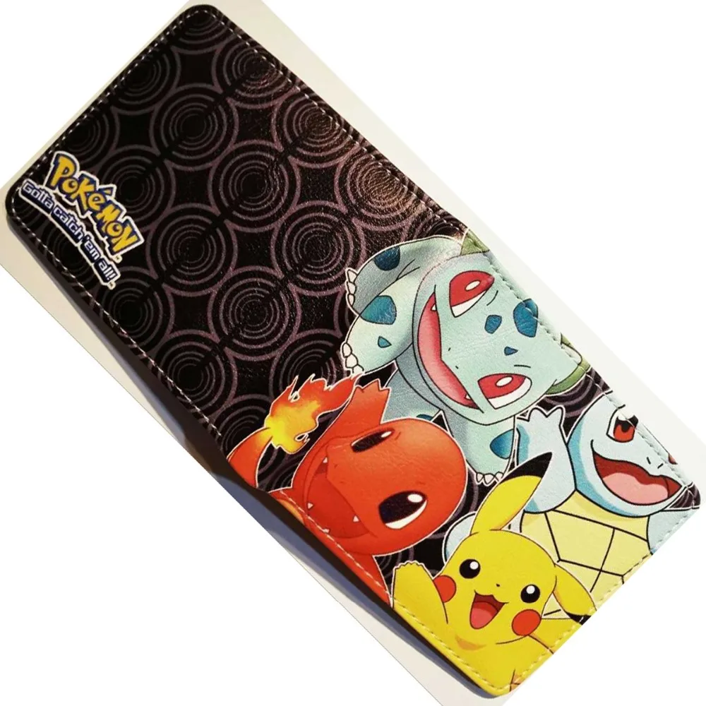 Популярный кошелек с покемоном из мультфильма Pocket Monster Ball Games Wallet Kawaii Pikachu, короткие кошельки, детские подарочные сумки для денег в долларах