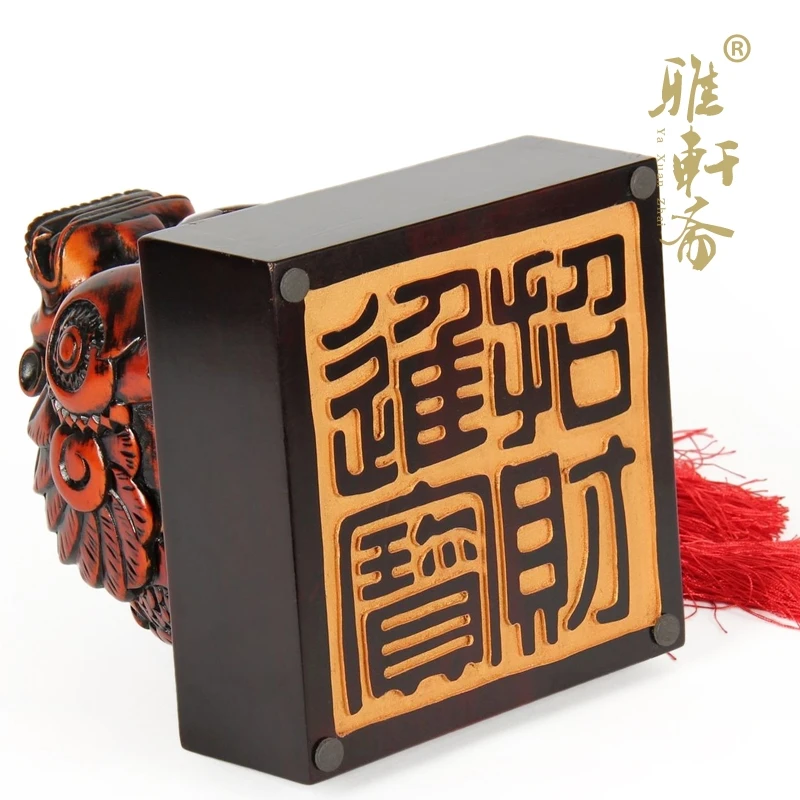 Деревянная резьба по дереву Dongyang Храброе уплотнение счастливый рисунок талисман