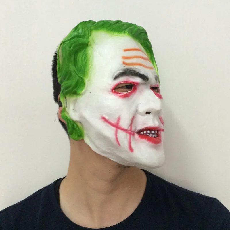 В стиле Джокер маскарадные латексные маски клоуна CS костюм на Хэллоуин