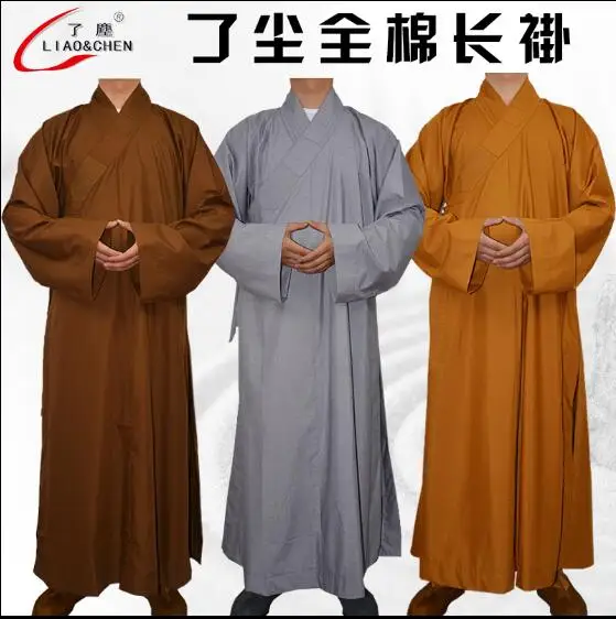 Одежда монах с длинными рукавами китайский халат буддийская Медитация |