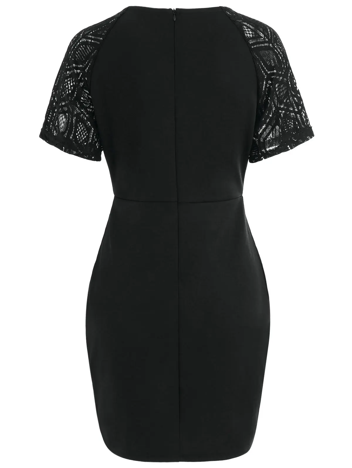 Женское Повседневное платье реглан VESTLINDA черное облегающее с v образным вырезом