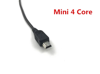 Mini 4 core 2 шт Micro Mini USB Мужской Разъем Кабель питания 5Pin Черный зарядный разъем передачи данных с 1 метровым проводом - Цвет: Mini 4 core
