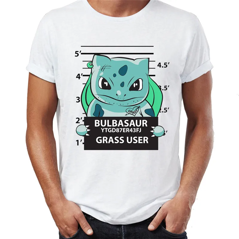 Модная мужская футболка Charizard Pikachu Squirtle Pokemon Mugshot Badass Artsy хипстерские мужские топы