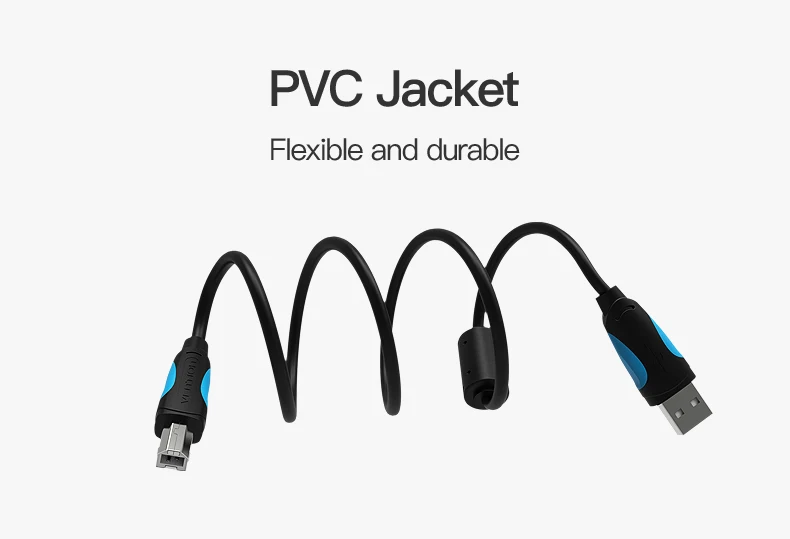 Vention USB 2,0 кабель для принтера type A-B кабель для печати «Папа-папа» кабель для синхронизации данных Шнур для зарядки 1 М 1,5 м 2 м 3 м для камеры Epson hp USB
