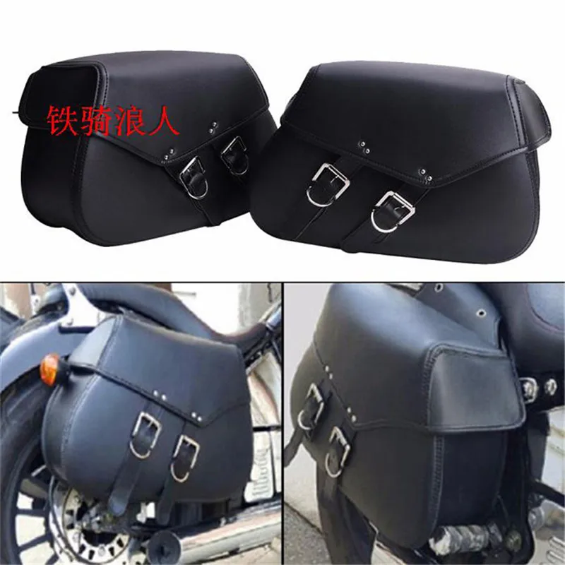 

1 пара мотоцикла сумка седельная сумка круиз Mochila Универсальный руль Fatbar для мотоциклов Cruiser боковые хранения инструмента Чехлы для Harley
