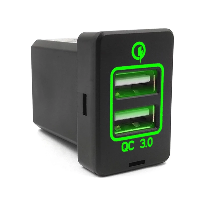 Автомобильное зарядное устройство Quick Charge 3 0 с двумя USB-портами для TOYOTA Camry Corolla RAV4