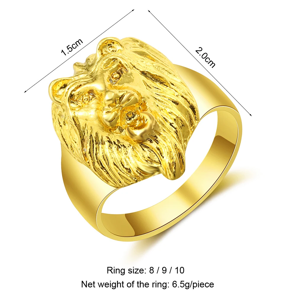 Новый дизайн хип хоп кольцо Лев для мужчин золото/серебро животных тотемные