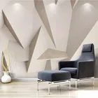 Пользовательские 3D обои в скандинавском стиле, простые абстрактные геометрические рельефные простые настенные ткани для гостиной, фона для телевизора, домашний декор, 3D Роспись