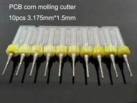 10pcs pcb milling cutter 1 5mm fish tail milling cutter corn milling cutter tungsten carbide mini end mill engraving cnc