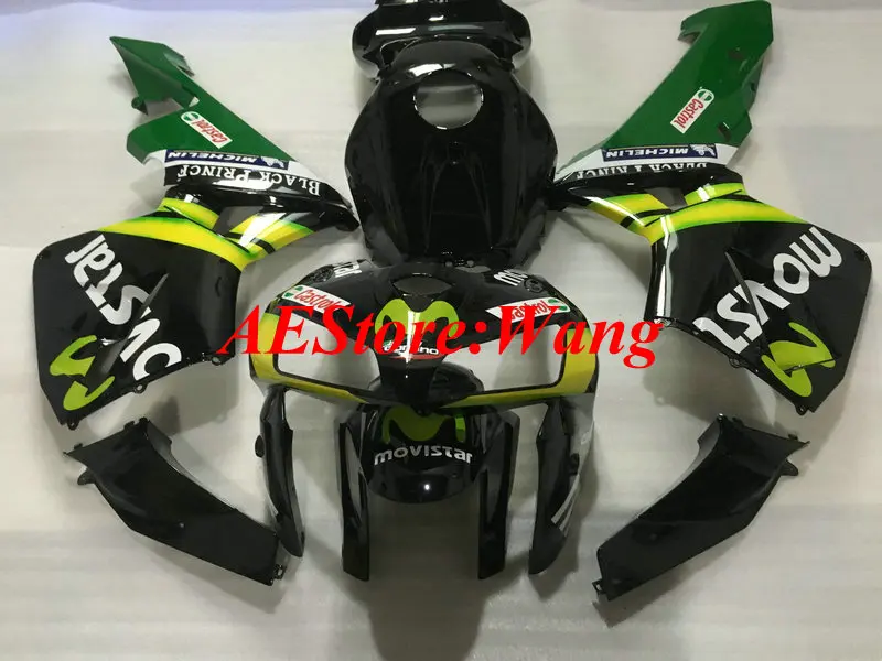 Комплект обтекателей для мотоцикла HONDA CBR600RR F5 05 06 CBR 600RR 600 RR 2005 2006 ABS черный зеленый