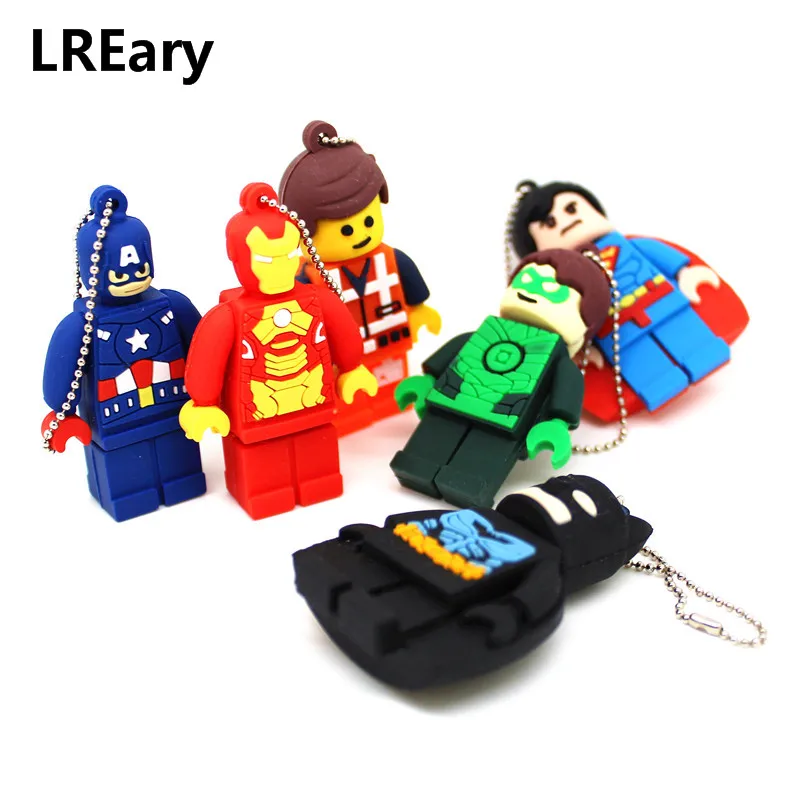 USB флеш-накопитель с изображением Капитана Америки Бэтмена Супермена 64 ГБ 32 16 4 Гб