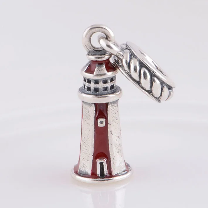 Подвеска с красным маяком подвеска из серебра 100% пробы ювелирные изделия сделай