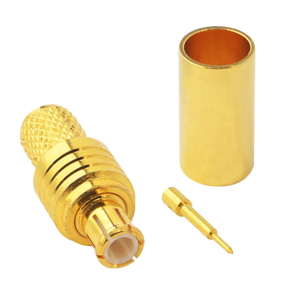 MCX обжимной штекер RF коаксиальный разъем для LMR195 RG58 RG142|connector radio|connector db9connector