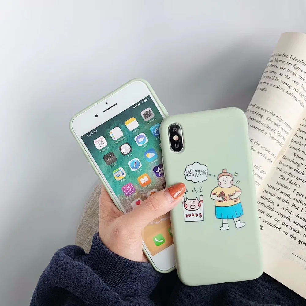 Матовый ТПУ защитный чехол для iphone xr xs x max art line Чехол мобильного телефона 6 7 8 plus