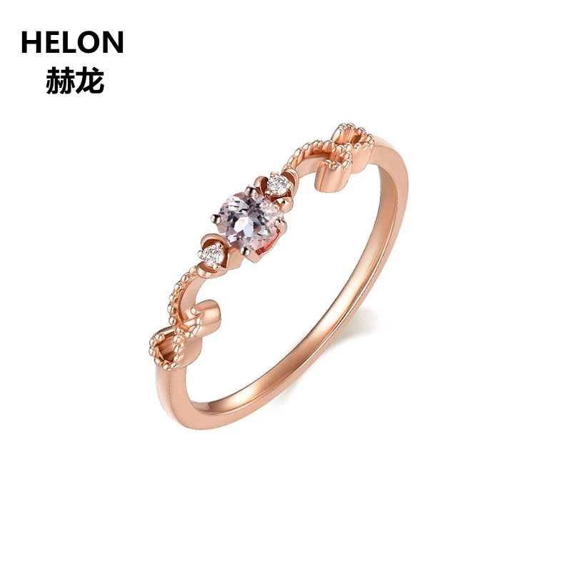 Женское Обручальное кольцо из розового золота с бриллиантами 14 к|Кольца| |