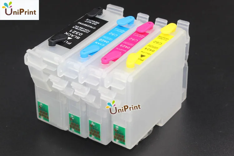 Перезаправляемый картридж для epson C70 CX5400 C82 CX5100 CX5200 CX5300 T0321 T0422 T0423 T0424 | Компьютеры и