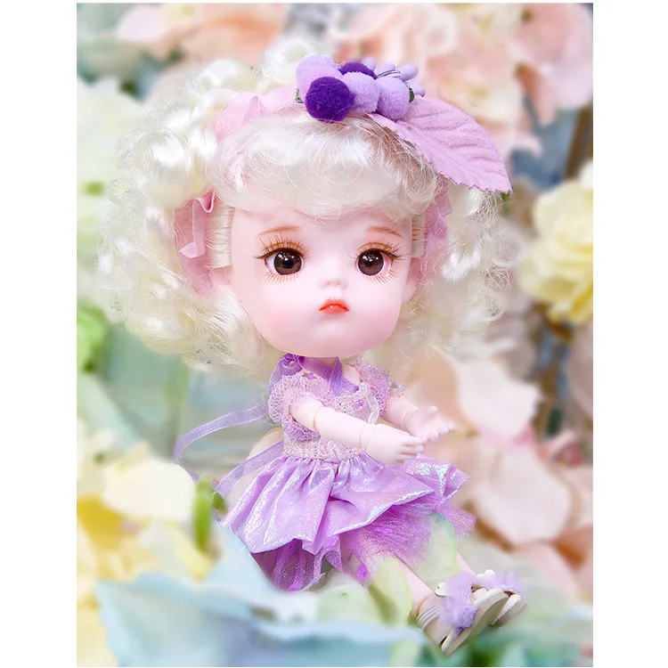 12 см миниатюрные Детские куклы BJD милые подвижные суставы 3D глаза кукла принцессы