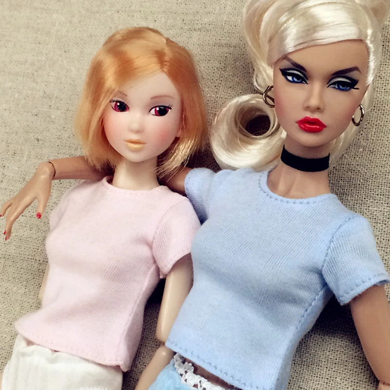 1 шт 1/6 кукла футболка одежда для Blyth Barbies Azone Momoko аксессуары рубашек|doll t-shirt|momoko