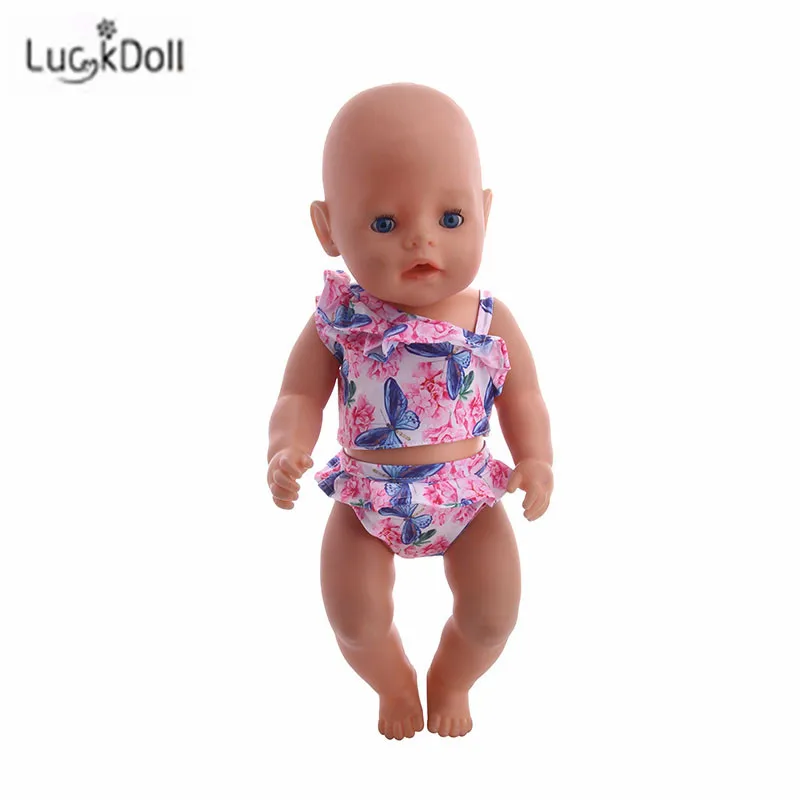 LUCKDOLL Купальник Модный костюм подходит 18 дюймов Американский 43 см Кукла одежда аксессуары, игрушки для девочек, поколение, подарок на день рождения