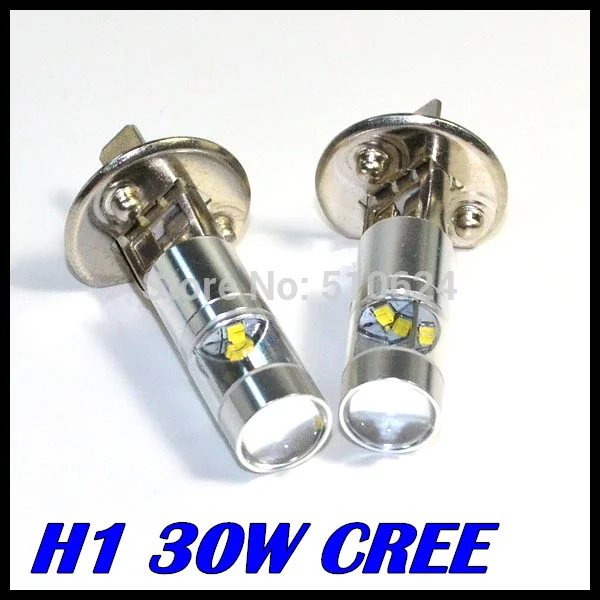2x H1 светодиодные лампы супер яркие высокая мощность белые фары Автомобильные h3 30