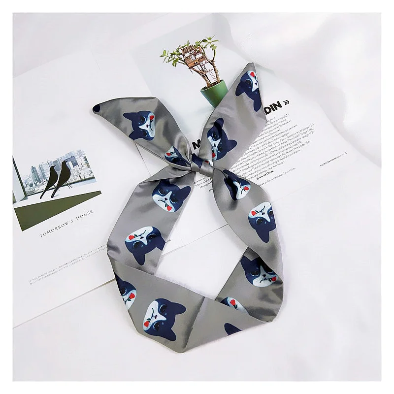 Шейный платок на шею Новый элегантный женский обтягивающий шарф с принтом