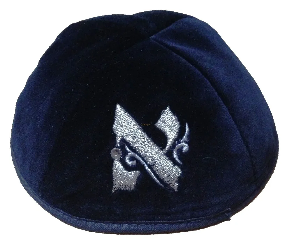 Бархатная Кепка с черепом YARMULKE KIPPAH KIPA KIPPOT индивидуальный логотип под